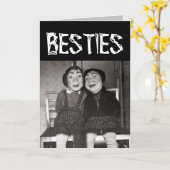 HALLOWEEN BESTIES BESTE VRIENDINNEN FUNNY VERJAARD KAART (Gele Bloem)