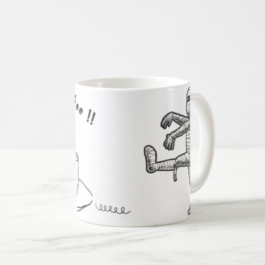 Halloween betaalbaar mummie's koffie ☕ Mok (Voorkant rechts)