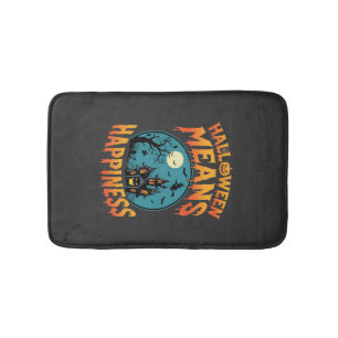 Halloween Betekent Geluk Geest Huis Vector Badmat