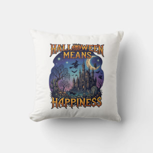 Halloween Betekent Geluk Geheime Kasteel Heks Koe Kussen