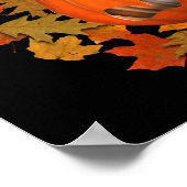 Halloween betekent Jack O Lantern en Fall Leaves Poster (Hoek)
