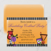 Halloween betoverende cocktail party uitnodiging (Voorkant / Achterkant)