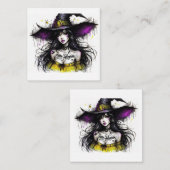 Halloween betoverender met 'Happy Halloween'  Notitiekaartje (Voorkant / Achterkant)