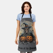 Halloween,Bewaker van de Pompoenen, Schedel, Pompo Schort (Gedragen)