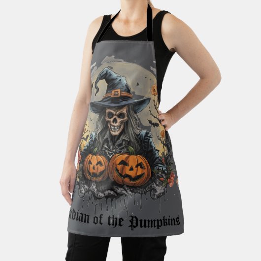 Halloween,Bewaker van de Pompoenen, Schedel, Pompo Schort (Insitu)