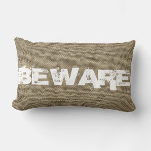 Halloween Beware Burlap Kussen