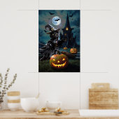 Halloween Bewitched Cat Poster (Keuken)