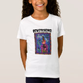 Halloween Bewitching en Bats meisjes T-shirt (Voorkant)