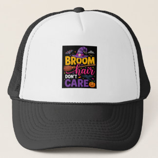 Halloween Bezem Haar Maakt Niet Uit Heks Citaat Trucker Pet