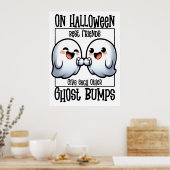 Halloween BFF's geven elkaar spookbultjes Poster (Keuken)
