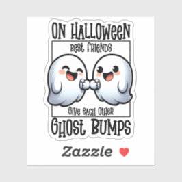 Halloween BFF's geven elkaar spookbultjes Sticker