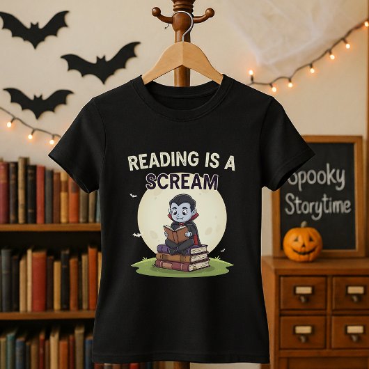 Halloween bibliothecaris lezen is een schreeuw t-shirt