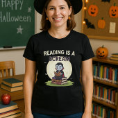 Halloween bibliothecaris lezen is een schreeuw t-shirt