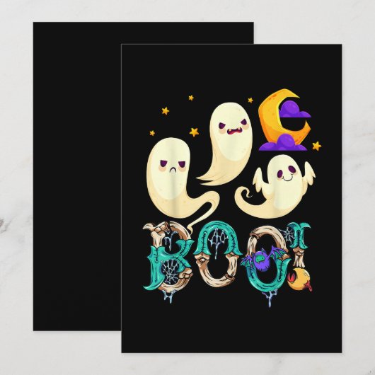 Halloween bibliotheek 13 kaart (Voorkant / Achterkant)