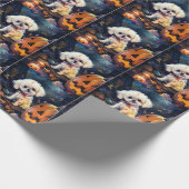 Halloween Bichon Frise met pompoenen eng Cadeaupapier (Hoek)