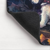 Halloween Bichon Frise met pompoenen eng Muismat (Hoek)