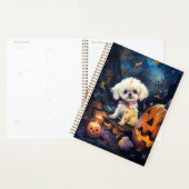 Halloween Bichon Frise met pompoenen eng Planner (Display)