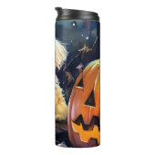 Halloween Bichon Frise met pompoenen eng Thermosbeker (Geroteerd rechts)