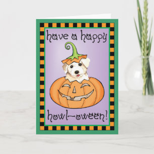 Halloween Bichon Kaart