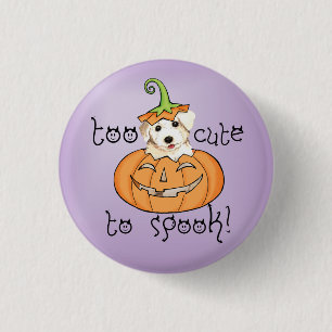 Halloween Bichon Ronde Button 3,2 Cm