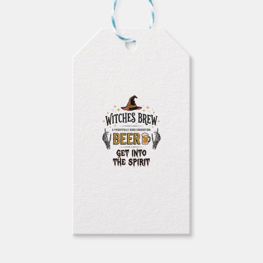 Halloween Bier Hocus Pocus Grappig Vintage_1 Cadeaulabel (Voorkant)