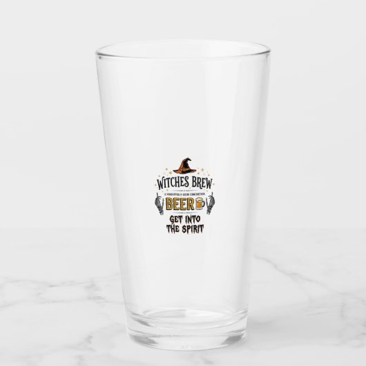 Halloween Bier Hocus Pocus Grappig Vintage_1 Glas (Voorkant)