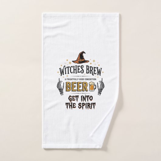 Halloween Bier Hocus Pocus Grappig Vintage_1 Handdoek (Handdoek)
