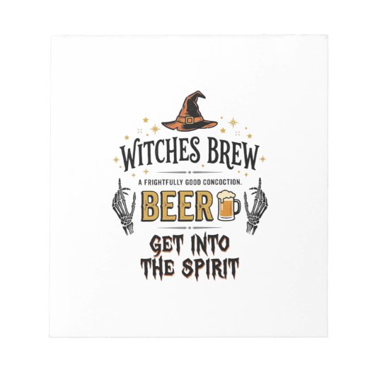 Halloween Bier Hocus Pocus Grappig Vintage_1 Notitieblok (Voorkant)
