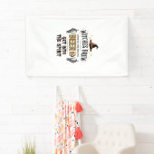 Halloween Bier Hocus Pocus Grappig Vintage_1 Spandoek (Insitu)