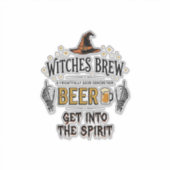 Halloween Bier Hocus Pocus Grappig Vintage_1 Sticker (Voorkant)