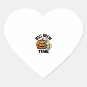 Halloween Bier Shirt Vintage Pompoen Party Tee_1 Hart Sticker