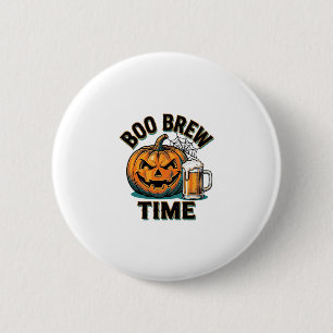 Halloween Bier Shirt Vintage Pompoen Party Tee_1 Ronde Button 5,7 Cm