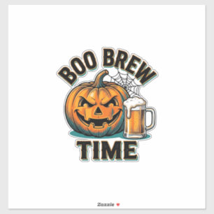 Halloween Bier Shirt Vintage Pompoen Party Tee_1 Sticker