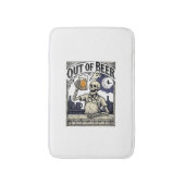 Halloween Bier Skelet Vintage Feest Badmat (Voorkant Verticaal)