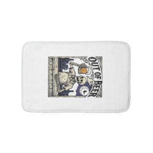 Halloween Bier Skelet Vintage Feest Badmat