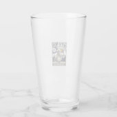 Halloween Bier Skelet Vintage Feest Glas (Achterkant)