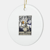Halloween Bier Skelet Vintage Feest Keramisch Ornament (Links)