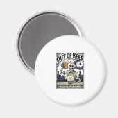 Halloween Bier Skelet Vintage Feest Magneet (Voorkant / Achterkant)