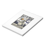 Halloween Bier Skelet Vintage Feest Notitieblok (Linkerzijde)