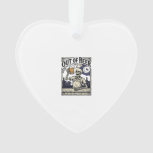 Halloween Bier Skelet Vintage Feest Ornament
