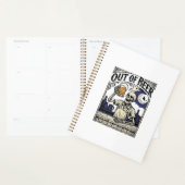 Halloween Bier Skelet Vintage Feest Planner (Display)