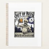 Halloween Bier Skelet Vintage Feest Planner (Voorkant)