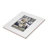 Halloween Bier Skelet Vintage Feest Tegeltje (Zijkant)