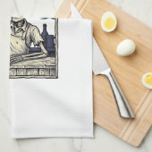 Halloween Bier Skelet Vintage Feest Theedoek (Quarter Fold)
