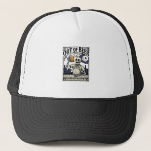 Halloween Bier Skelet Vintage Feest Trucker Pet