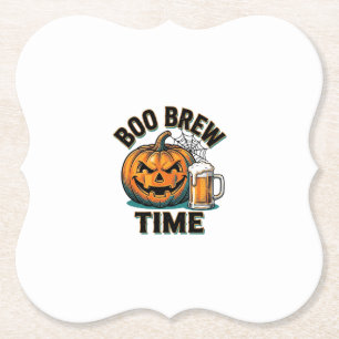 Halloween Bier T-shirt Vintage Pompoen Feest Tee_1 Kartonnen Onderzetters