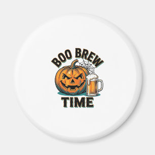 Halloween Bier T-shirt Vintage Pompoen Feest Tee_1 Magneet