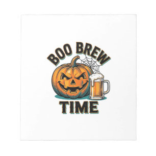 Halloween Bier T-shirt Vintage Pompoen Feest Tee_1 Notitieblok