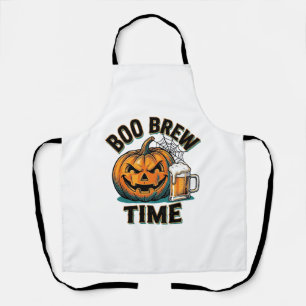 Halloween Bier T-shirt Vintage Pompoen Feest Tee_1 Schort