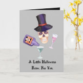 Halloween-bier voor jou wenskaart kaart (Gele Bloem)